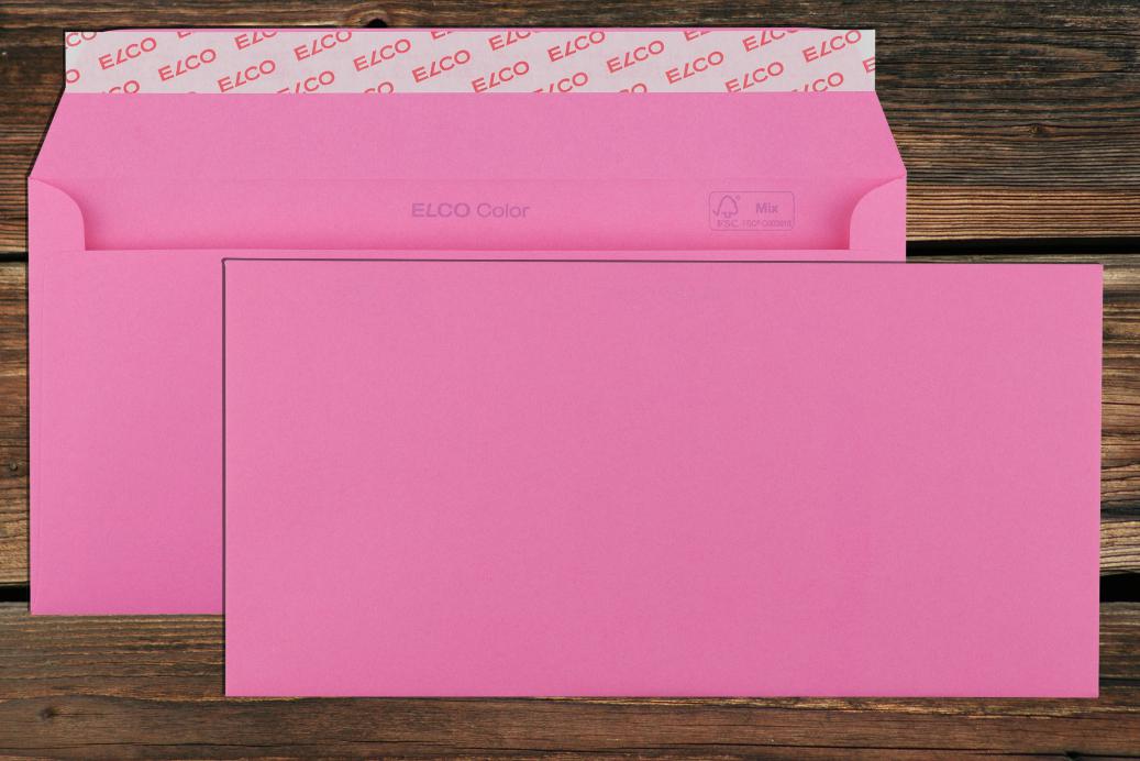 Briefhüllen C6/5 114x229 mm Haftklebend Eosinrot 100 g/qm